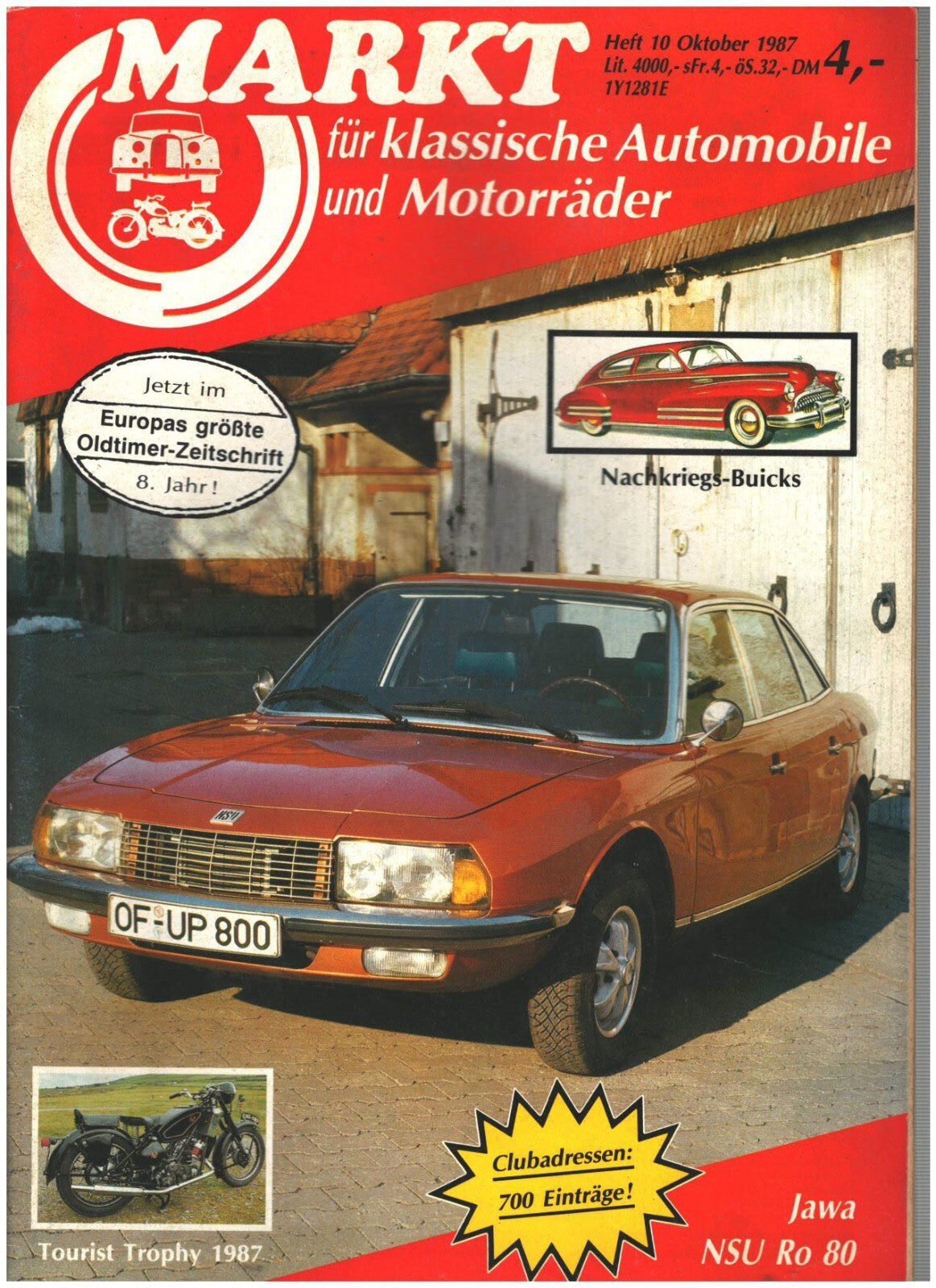 Oldtimer Markt Heft 10/1987