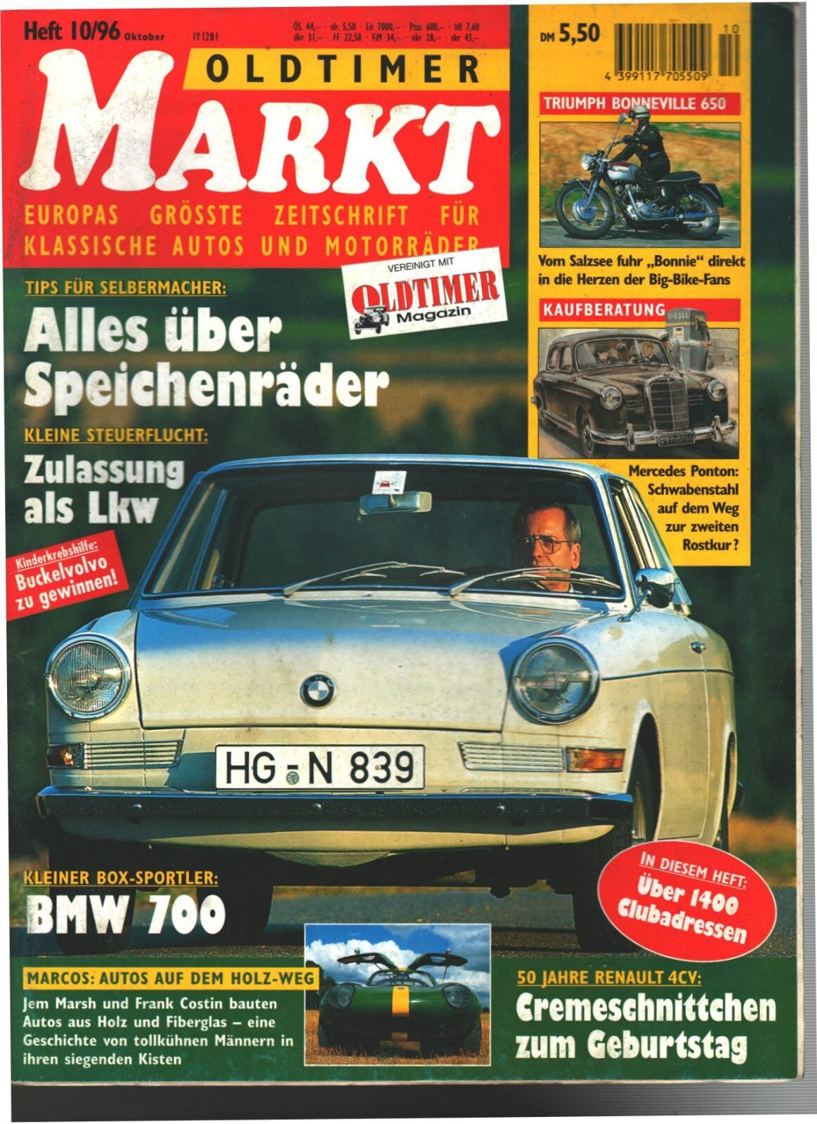 Oldtimer Markt Heft 10/1996