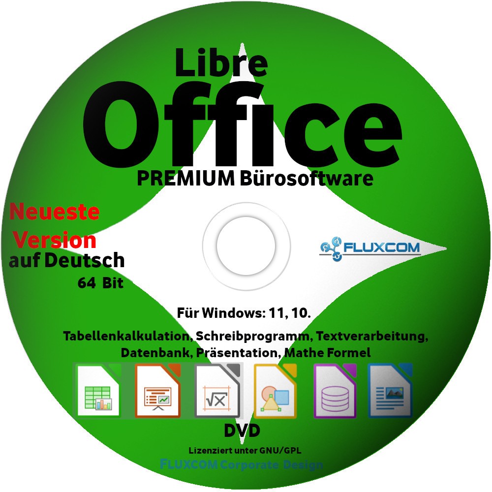 Libre Office 2026 | Für 64bit | Office- und Büro-Software | Schreibprogramm |