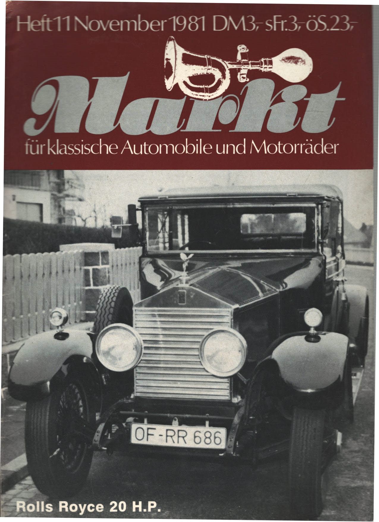 Oldtimer Markt 11 1981