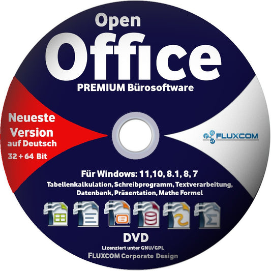 Open Office PREMIUM 2026 für Windows 11,10,8,7 Schreibprogramm​,Textverarbeitung