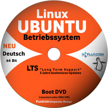 Linux Ubuntu 24.04.4 LTS DL-DVD, 64Bit Betriebssystem komplett