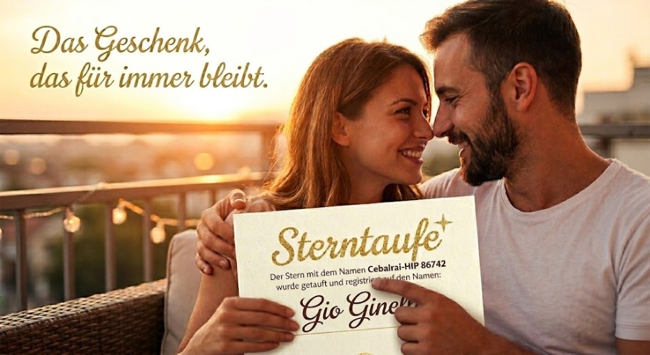 Exklusive Sterntaufe personalisiert 160g Struktur-Urkunde Stern Geschenk Premium
