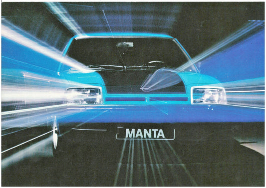 Opel Manta B Prospekt original, 16 Seiten deutsch, Coupe, Oldtimer, 09- 1975