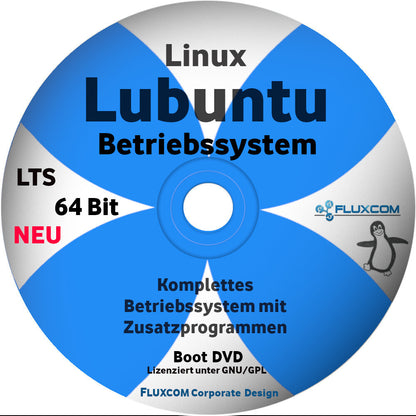 Linux Lubuntu 64 Bit 2026, komplettes Betriebssystem in deutsch