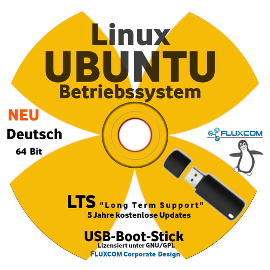 Linux UBUNTU 2026 PREMIUM, 64 GB USB, komplettes Betriebssystem in Deutsch