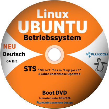 Ubuntu 25.10 STS USB 23.04 DVD Linux komplettes Betriebssystem 64Bit in Deutsch