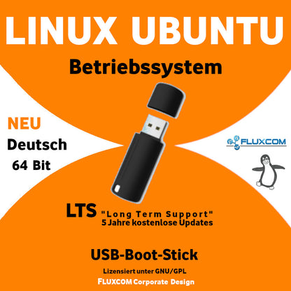 Linux Ubuntu 24.04.4 LTS 64 Bit, USB-Stick, komplettes Betriebssystem