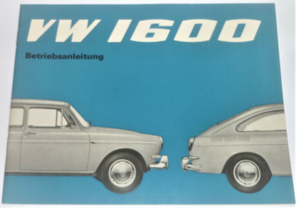 Volkswagen VW 1600 Betriebsanleitung Ausgabe 08. 1965 Zustand TOP Oldtimer