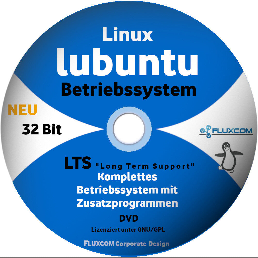 Lubuntu 18.04.5 LTS 32bit DVD Linux Betriebssystem auch für alte Computer