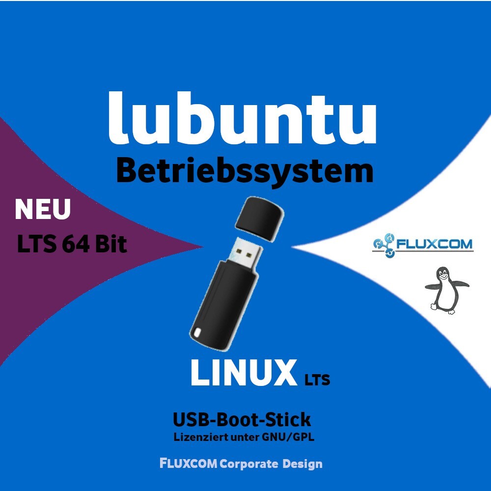 Lubuntu 24.04.3 64bit 64GB USB-Stick Linux Betriebssystem Markenware