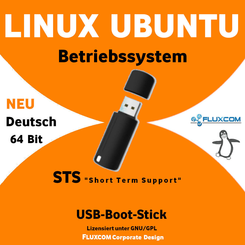 Ubuntu 25.10 STS USB 23.04 DVD Linux komplettes Betriebssystem 64Bit in Deutsch
