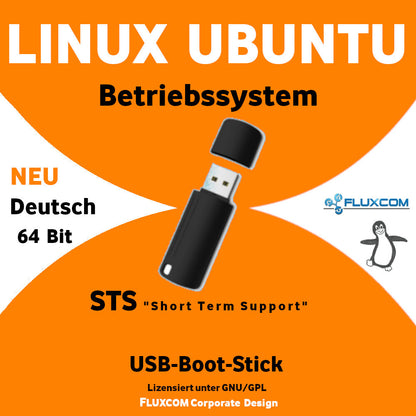 Ubuntu 25.10 STS USB 23.04 DVD Linux komplettes Betriebssystem 64Bit in Deutsch