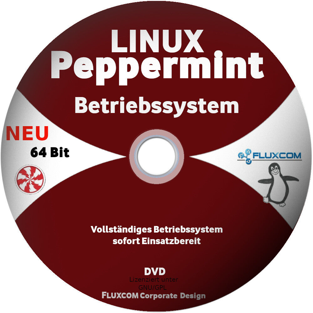 2026 Peppermint OS 64 Bit Linux Live DVD komplettes Betriebssystem