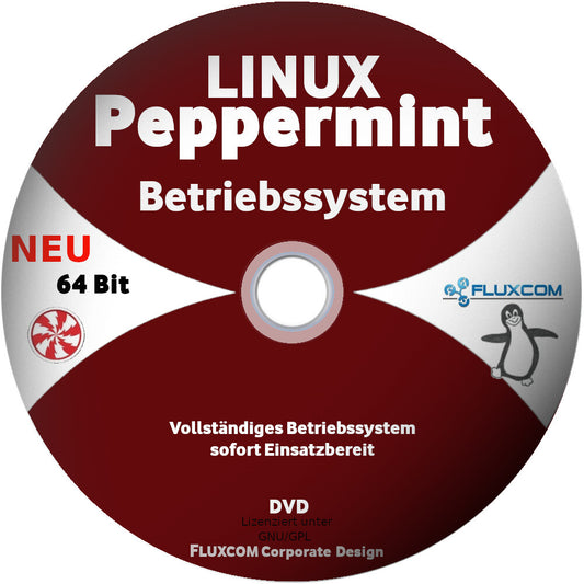 2026 Peppermint OS 64 Bit Linux Live DVD komplettes Betriebssystem