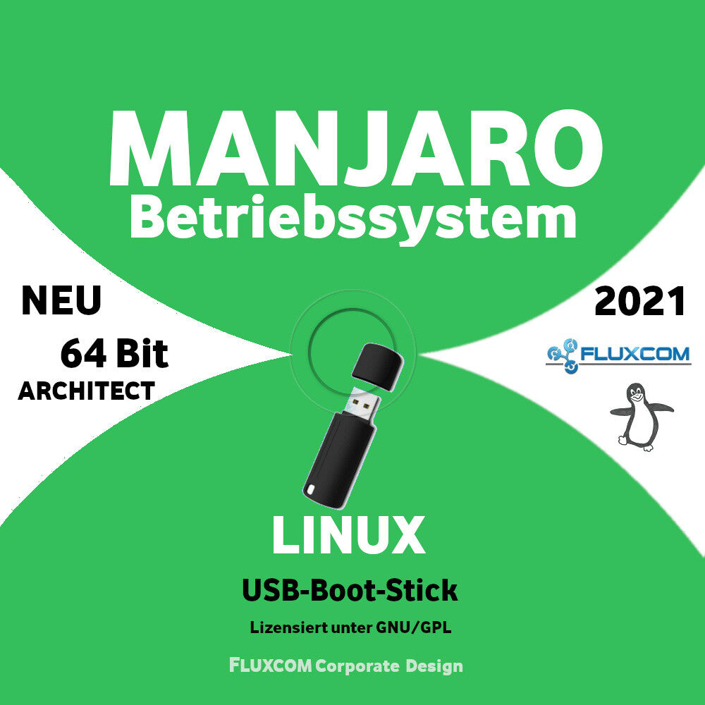 Manjaro 21.2.4 64 Bit USB, Linux Betriebssystem GNOME KDE Xfce