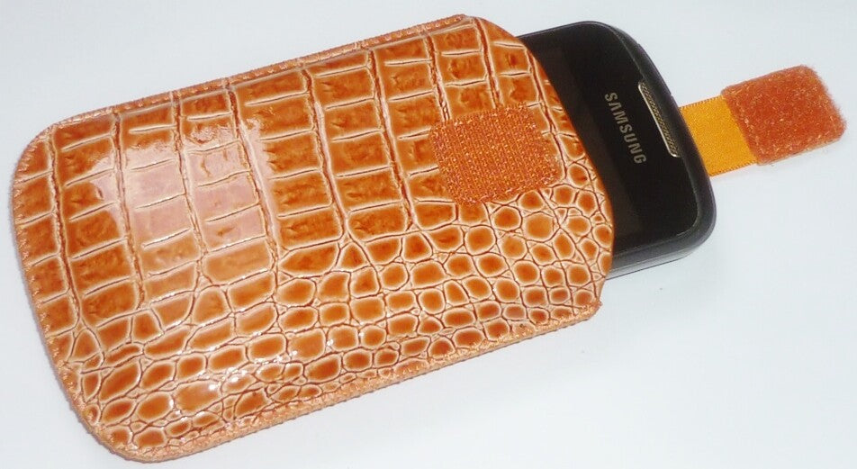 COMMANDER ELEGANCE Croco Etui Tasche Animal Print rot orange grün schwarz Damen