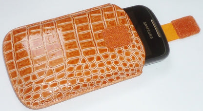 COMMANDER ELEGANCE Croco Etui Tasche Animal Print rot orange grün schwarz Damen
