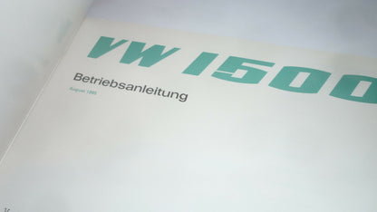 Volkswagen VW 1500 Betriebsanleitung Ausgabe 08. 1965 Zustand TOP Oldtimer
