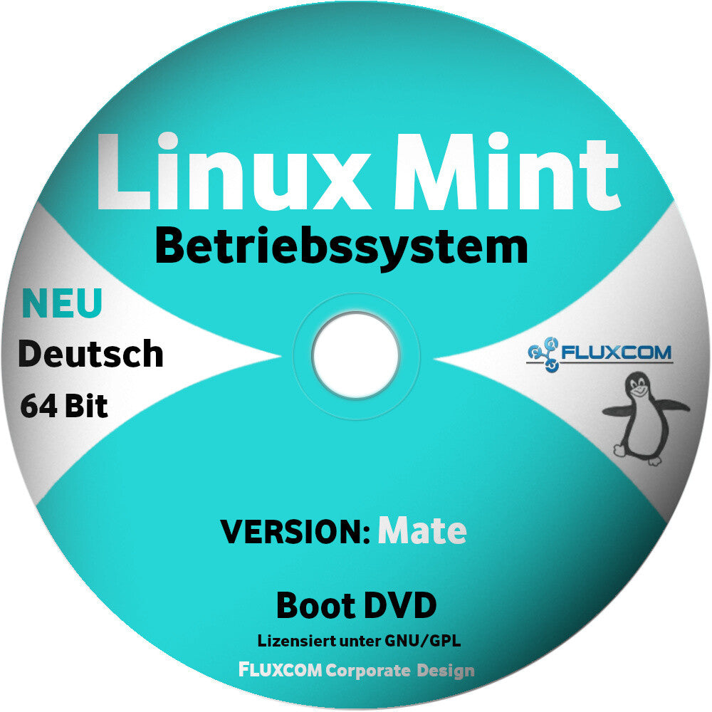 Linux Mint 22.2 MATE DVD, 64 Bit, komplettes Betriebssystem