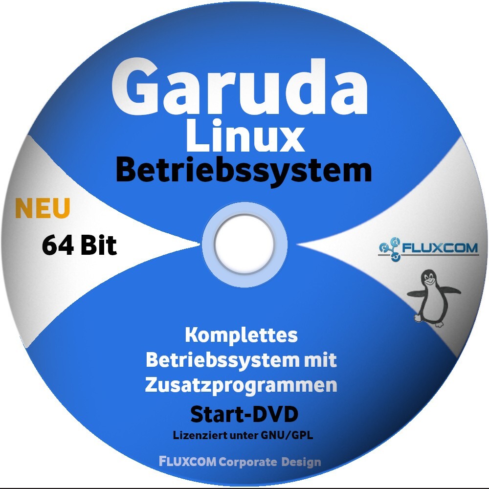 Garuda Linux 2025 64 Bit, Live DVD komplettes Betriebssystem, deutsch