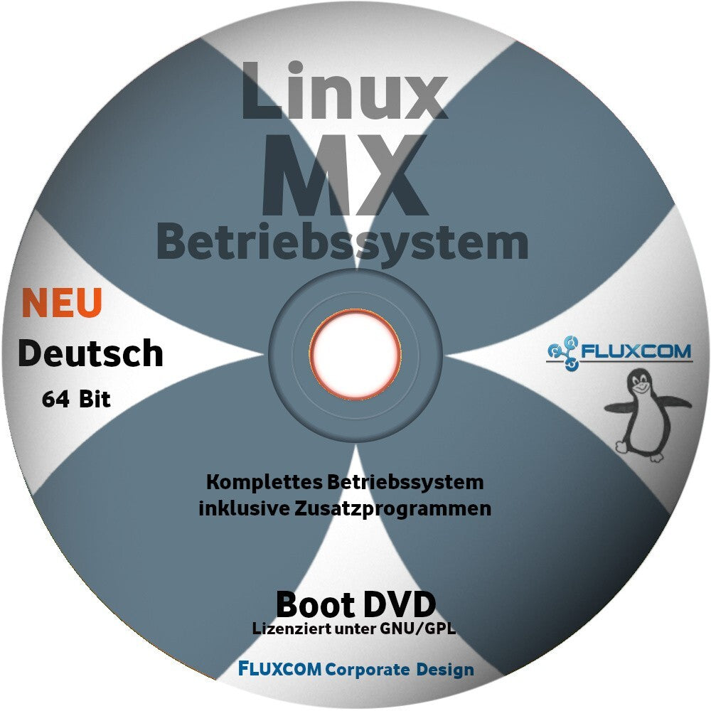 Linux MX 64 Bit 2026, komplettes Betriebssystem in deutsch