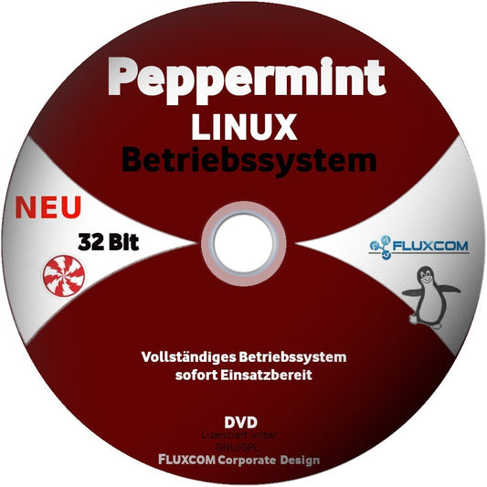 2025 Peppermint OS 32 Bit Linux Live DVD komplettes Betriebssystem