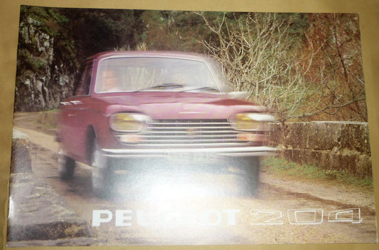 Peugeot Prospekt Peugeot 204, 1973,(1965-1976), 12 Seiten, Original Neuwertig