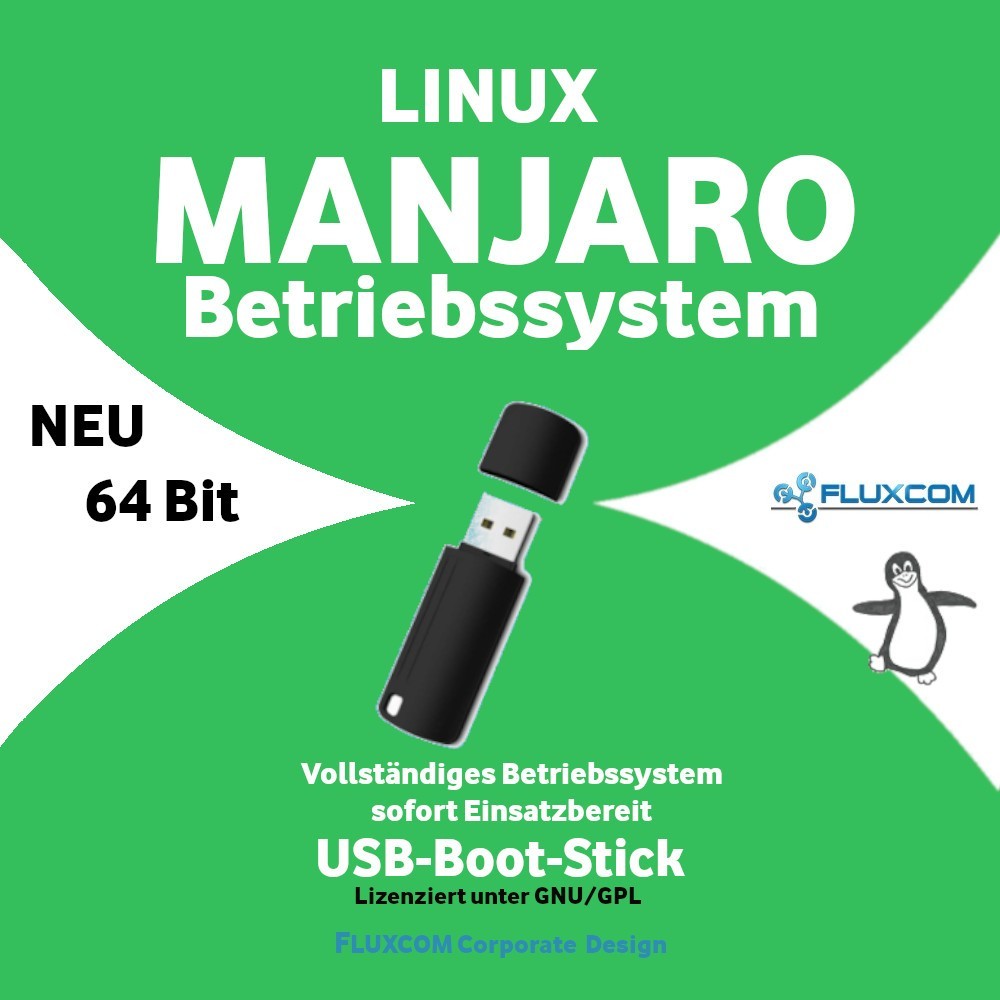 Manjaro 21.2.4 64 Bit USB, Linux Betriebssystem GNOME KDE Xfce