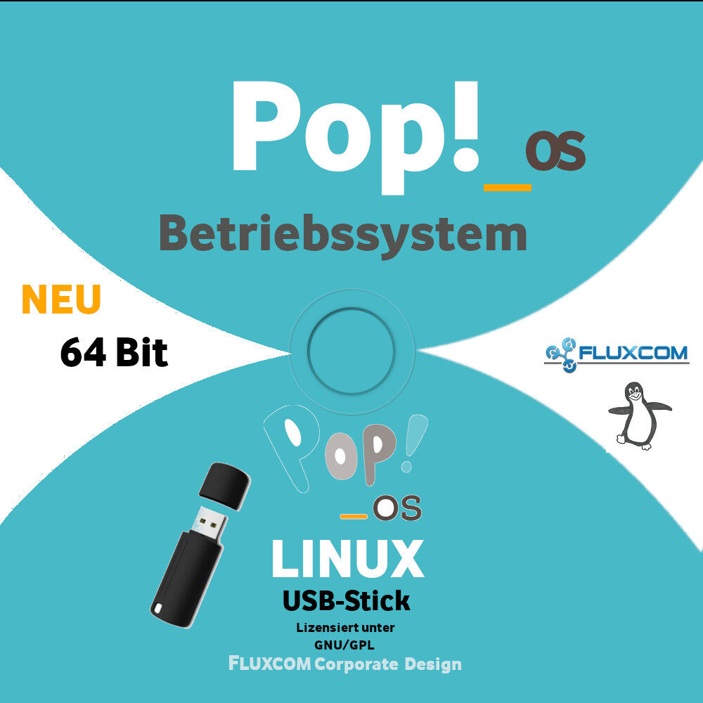 LINUX POP!_OS 22.04 LTS 2025 64 Bit, USB, POP OS komplettes Betriebssystem