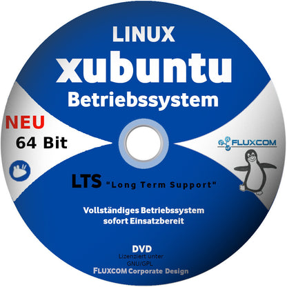 Xubuntu 24.04 LTS 64 Bit DVD komplettes Linux Betriebssystem