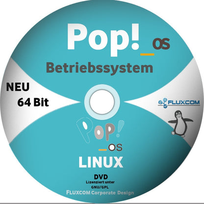POP!_OS 22.04 LTS 64 Bit DVD, Linux, POP OS komplettes Betriebssystem