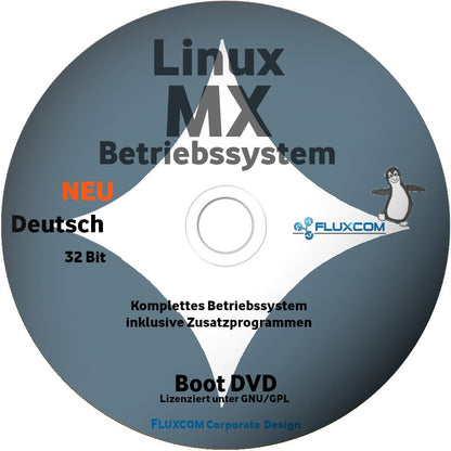 Linux MX 32 Bit 2025, komplettes Betriebssystem in deutsch