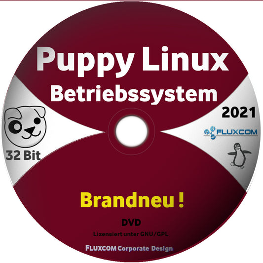 2021 Puppy Linux Slacko 7.0 32 Bit, Live DVD komplettes Betriebssystem, englisch