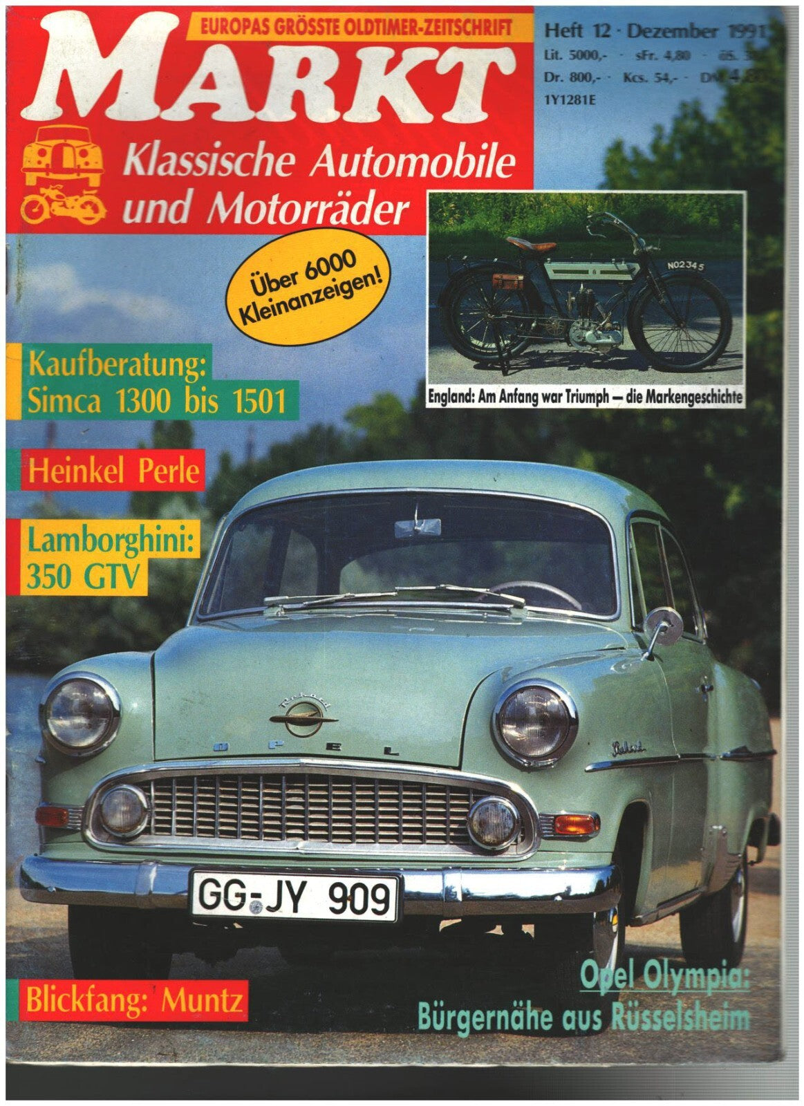 Oldtimer Markt Heft 12/1991
