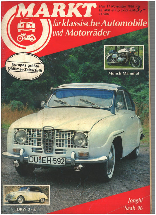 Oldtimer Markt Heft 11/1986