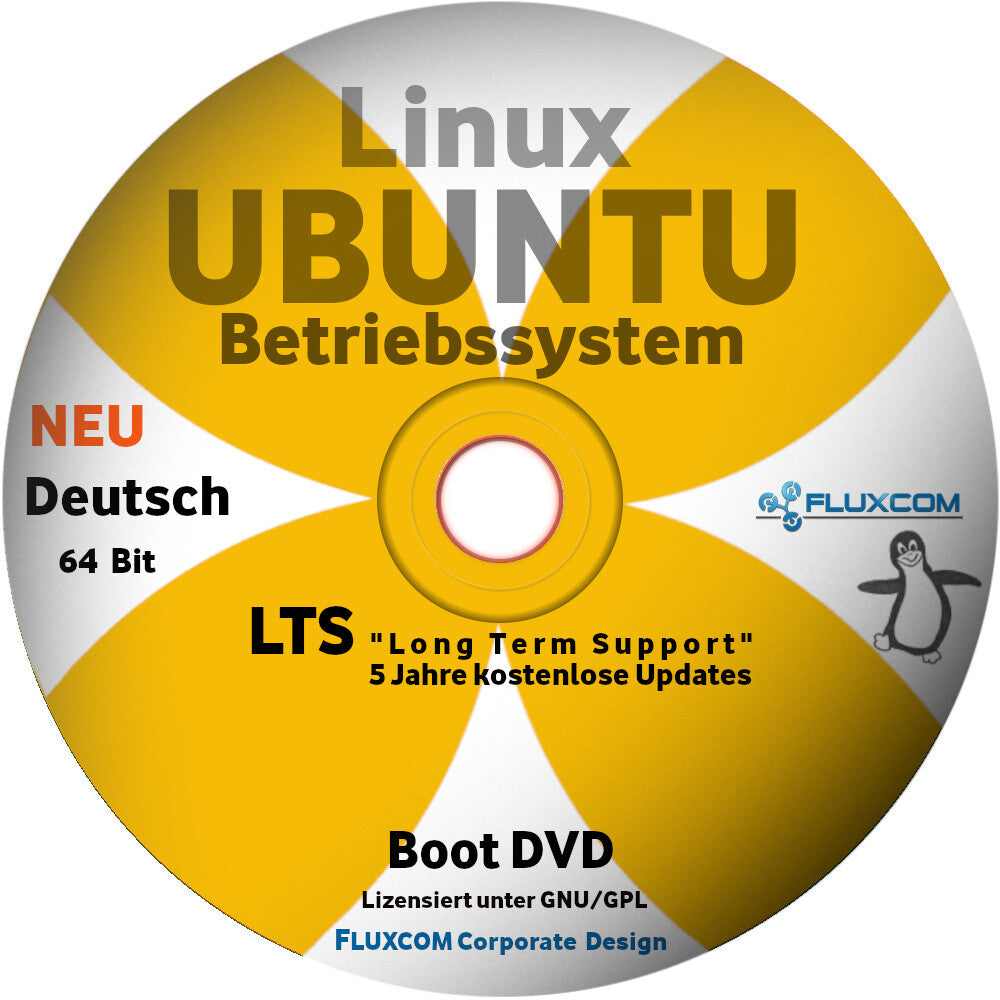 Linux UBUNTU 64 Bit 2026, komplettes Betriebssystem in deutsch