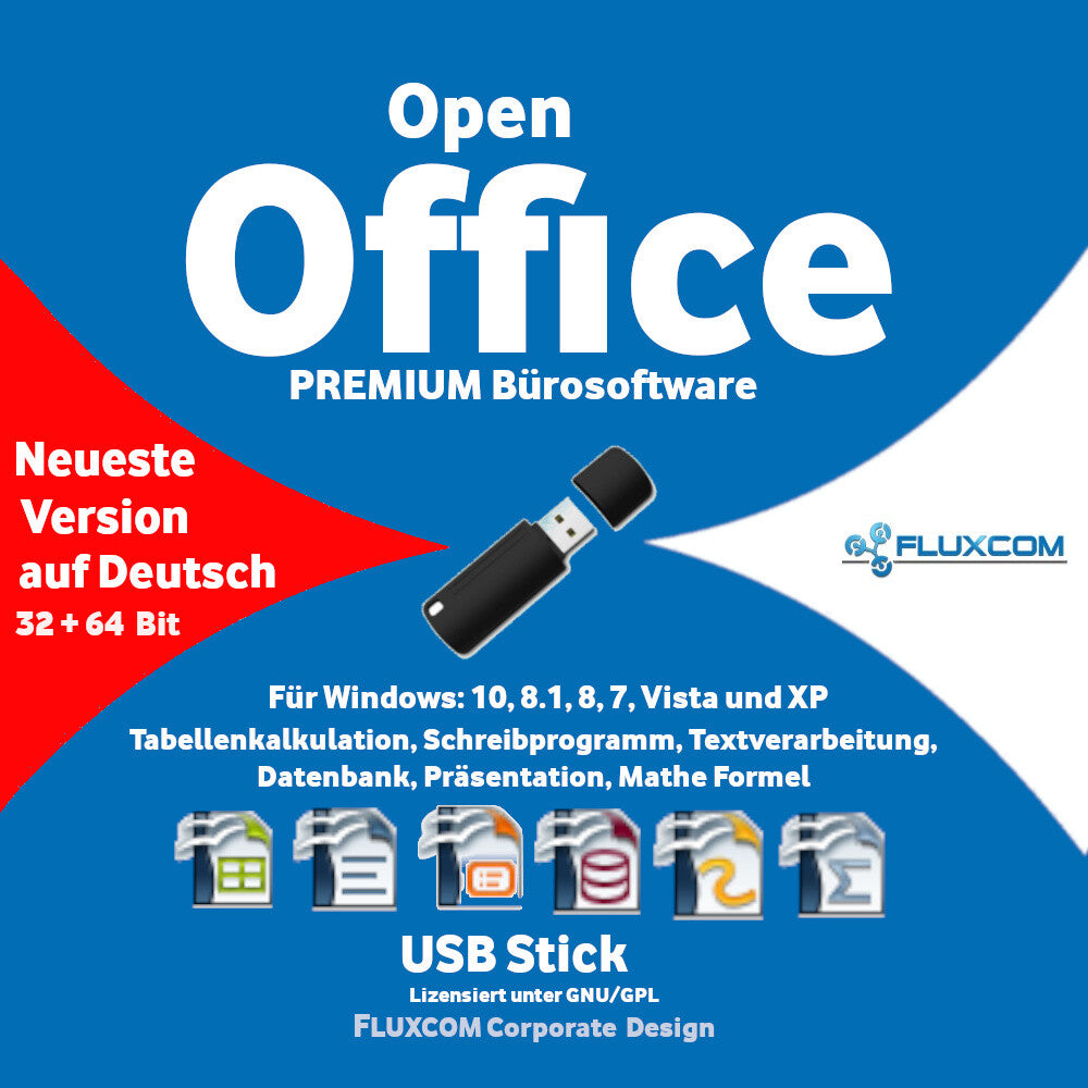 Open Office 2026 Premium USB-Stick Office Paket Textverarbeitung Windows 8,10,11