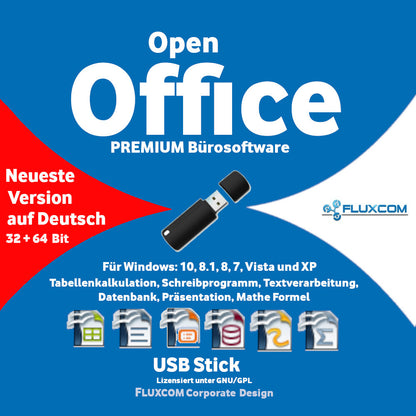 Open Office 2026 Premium USB-Stick Office Paket Textverarbeitung Windows 8,10,11