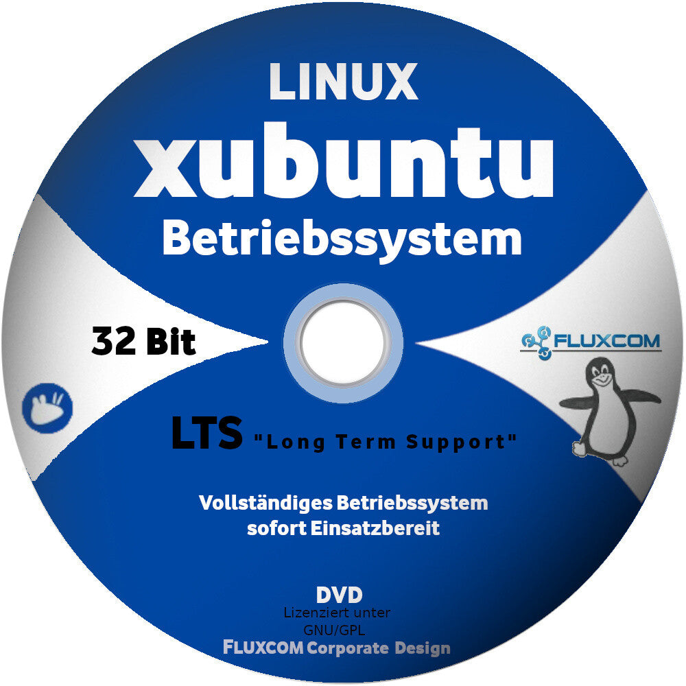Xubuntu 18.04.4 LTS 32 Bit DVD komplettes Linux Betriebssystem