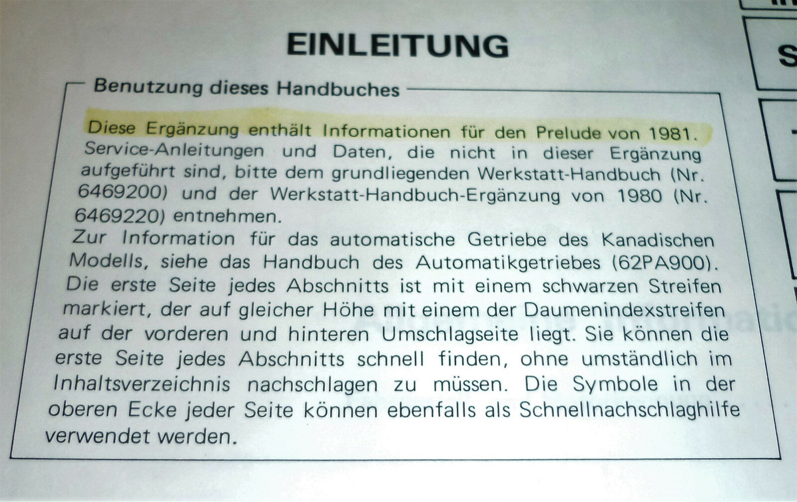 Honda Prelude SN Coupe  Reparaturbuch Anleitung Reparatur 1981 er original Buch