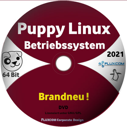 2021 Puppy Linux Slacko 7.0 64 Bit, Live DVD komplettes Betriebssystem, englisch