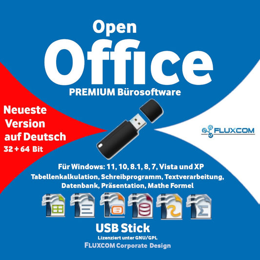 Open Office 2026 Premium USB-Stick Office Paket Textverarbeitung Windows 8,10,11