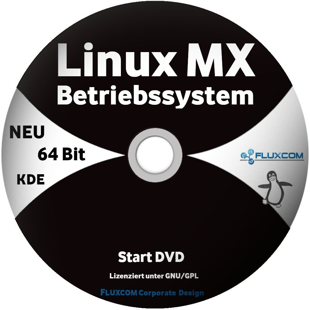 LINUX MX 23.6.1 KDE DVD, Live System 64 Bit Betriebssystem, deutsch m. Anleitung