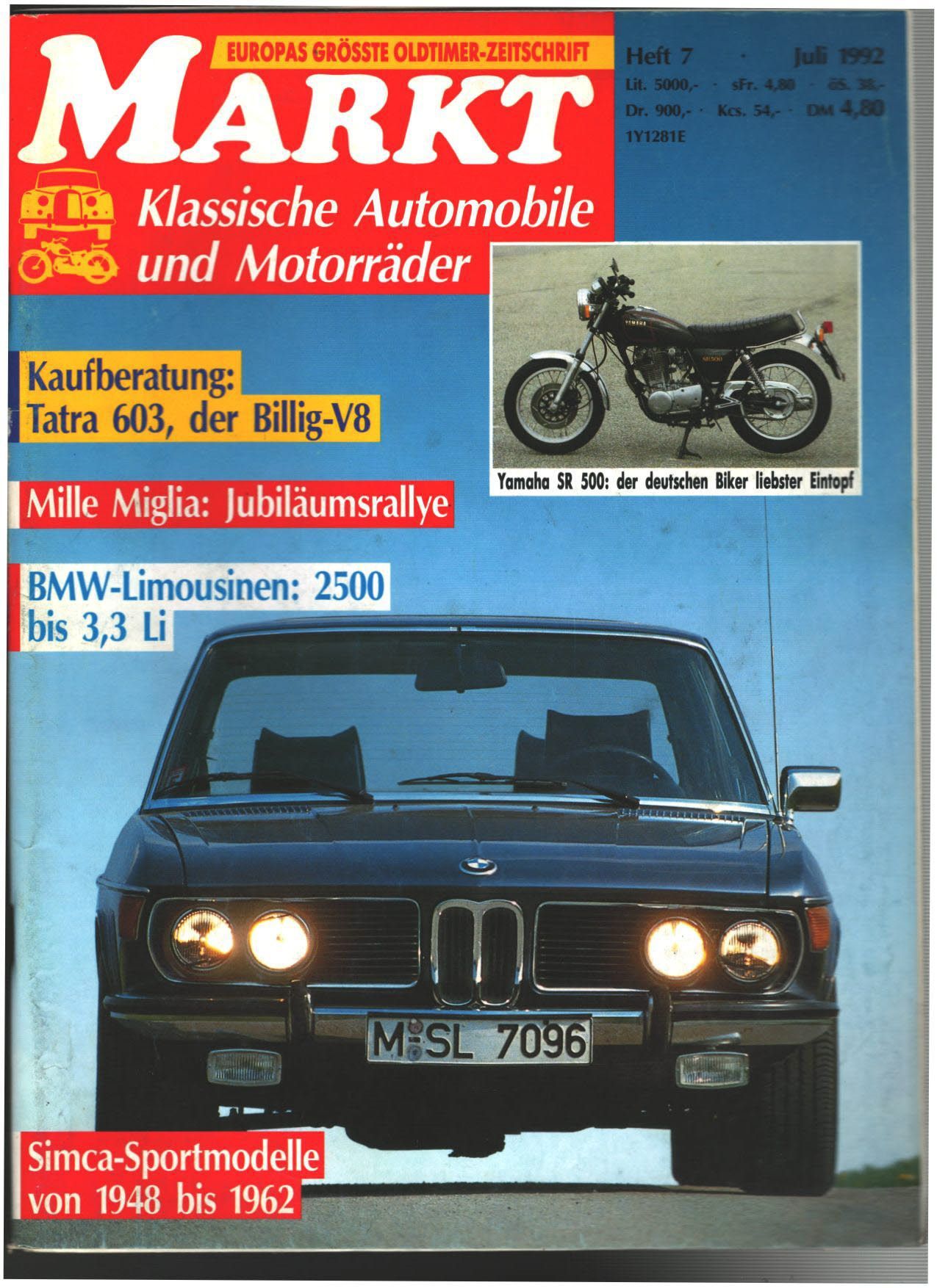 Oldtimer Markt 7 1992