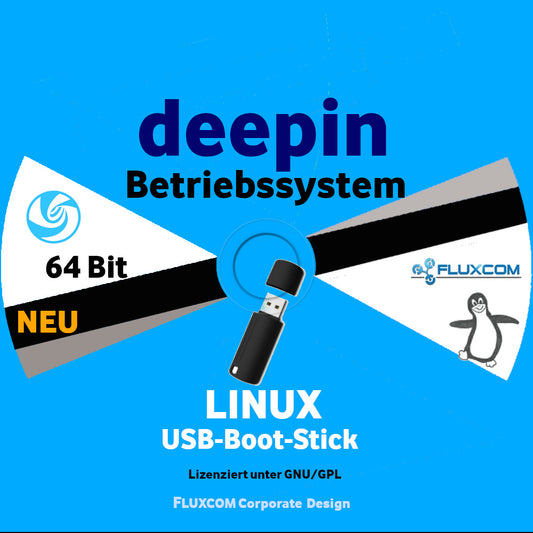 Deepin Linux 25.2 / 2026, 64 Bit, auf einem 64 GB USB-Boot-Stick [USB Memory Stick]