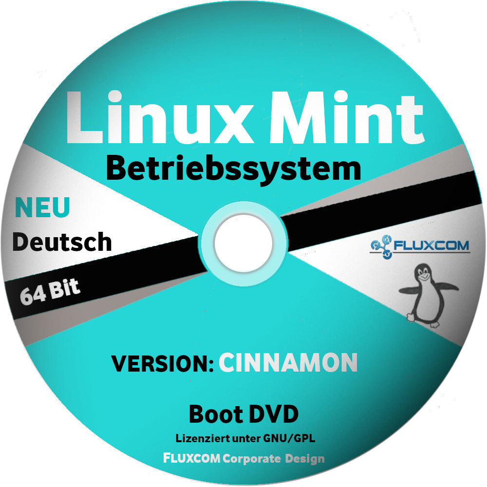 Linux Mint 22.3 Cinnamon DVD 64 Bit, komplettes Betriebssystem