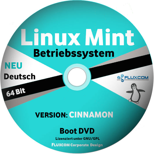 Linux Mint 22.3 Cinnamon DVD 64 Bit, komplettes Betriebssystem