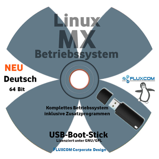 Linux MX 64 Bit 2026 USB, komplettes Betriebssystem in deutsch