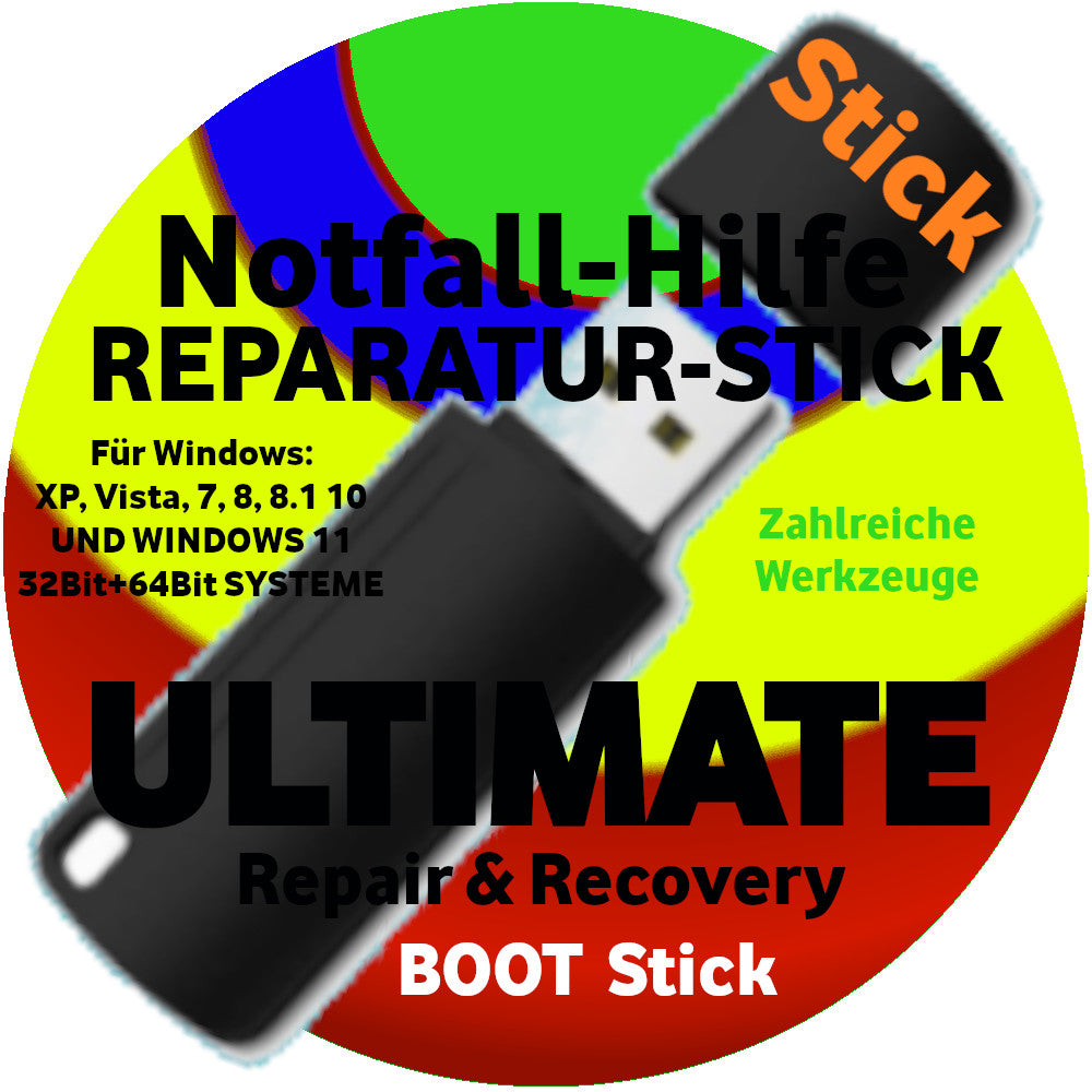 PC Notfall Reparatur Datenrettung Sicherung boot Stick kompatibel zu WINDOWS XP 7 8 10 11